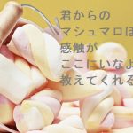 【自作短歌】君からのマシュマロほどの感触がここにいなよと教えてくれる　(朝倉冴希)